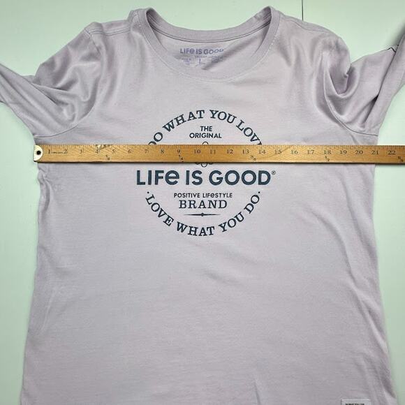 Life Is Good Shirt Womens Large Purple Crusher Tee Long Sleeve Comfort Daisy - Picture 11 of 14